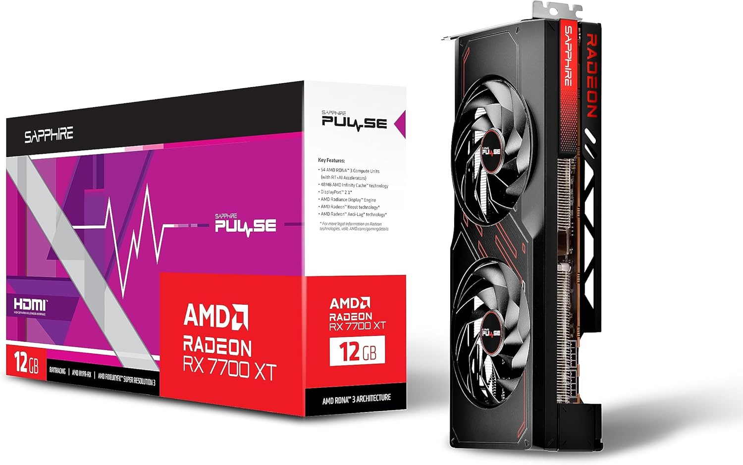 RX 7700 XT 12GB Sapphire Pulse AMD Radeon RX 7700 XT 12GB Sapphire Pulse AMD Radeon
